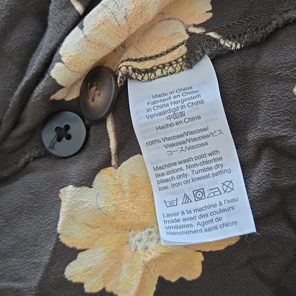 Madewell Side-Button Ruffle-Hem Midi Skirt in Fall Flowers Size 4 - Picture 6 of 7